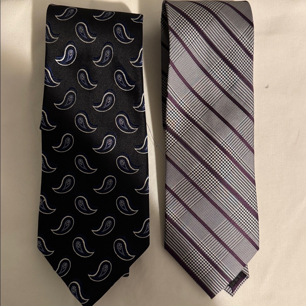Paisley and Plaid Ties Set